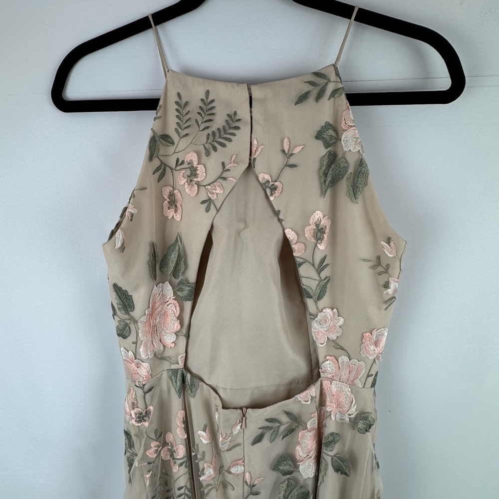 Jenny Yoo Cream Halter Maxi Gown for Weddings - Picture 7 of 16